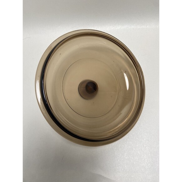Pyrex Corning Ware Visions V 1-C Amber Replacement Glass Lid Only 6 in EUC - Picture 2 of 3